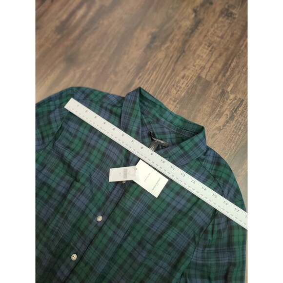 Banana Republic Women's Knee Length Long Sleeve Dresses Sz 14 Flannel Green - Picture 4 of 13